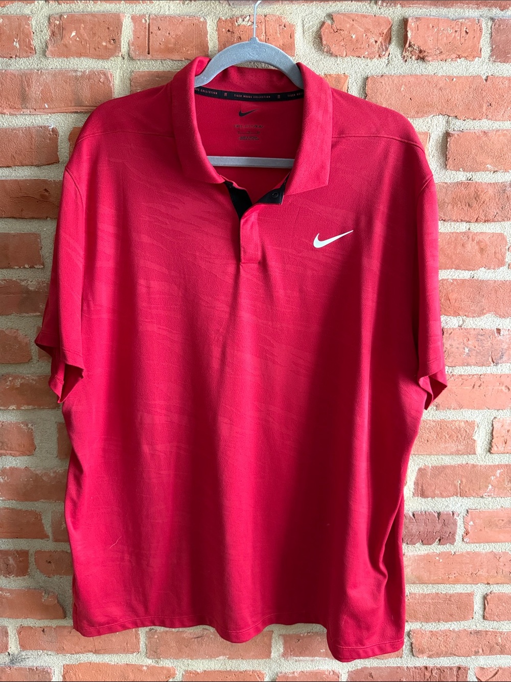 Nike Men’s Red Polo with White Swoosh